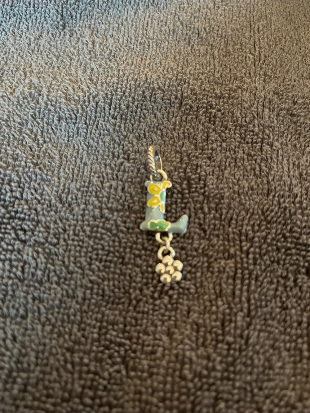 Brighton Blue and Yellow  “L” Charm Pendant